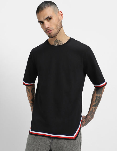 Leaf Printed Polo T-Shirt